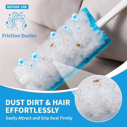 oshang Disposable Heavy Duty Dusters - Multi-Surface Cleaning | Home, Office, Furniture, Ceiling Fan | Feather-Light, Powerful Dust Removal | Feat...