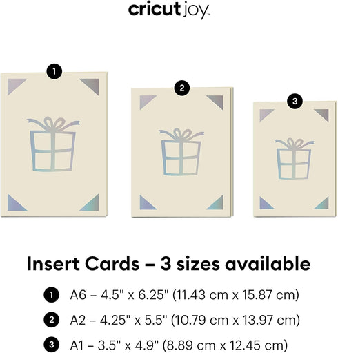 Cricut Joy Insert Cards Large, Gray/Silver Holographic...