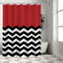 Vandarllin Red Black and White Chevron - Extra Long 72x84 Inches Shower Curtain Custom Made...
