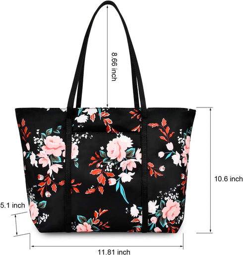 Chrysansmile Large Tote Bag for Women Work Nylon Shoulder Bags Waterproof Beach Bag Flower Womens Purses and Handbags...