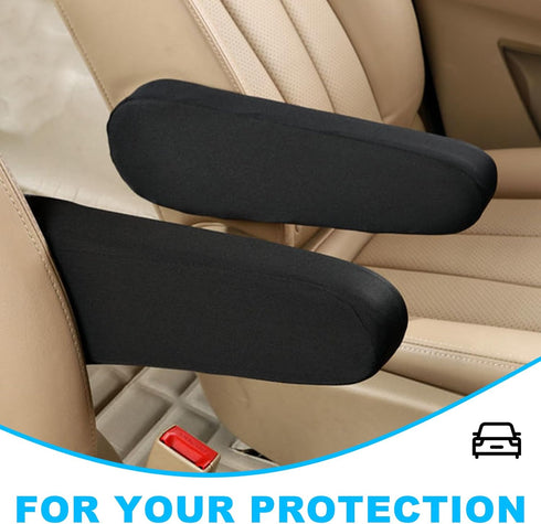 2 PCS Car Front Seat Armrest Covers, Elastic Fabric Auto Seat Armrest Protectors, Universal Front Seat Armrest Cover Replacement, Vehicle Accessor...