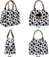 Insulated Lunch Bag Reusable Lunch Box Lunch Cooler Tote Bag for Women Men Adults Work Picnic (Cow Print)...