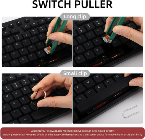 Keycap Remover Tools Kit, 5PCS Keycap Switch Puller Keyboard Cleaning Tools Switch Puller with Keycap Tweezers for Mechanical Keyboard DIY...