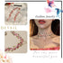 Boho Flower Lace Choker Necklace Pink Rose Choker Chain Vintage Floral Choker Collar Jewelry for Women Teen Girls...
