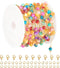 UMAOKANG 3 Yard Mixed Color Shell Bead Chain for Jewelry Making Gold Plated Stainless Steel Jewelry Chains Bulk with Jump Rings and Lobster Clasps...