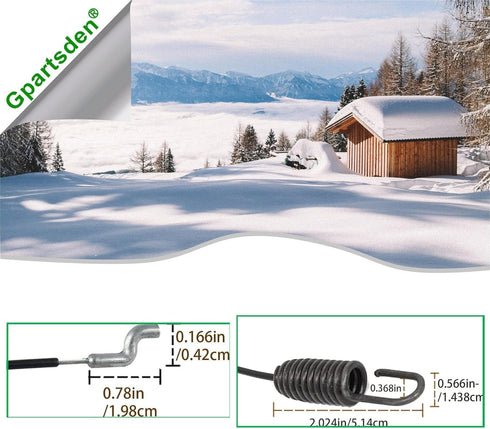 946-04230b Snow Blower Auger Drive Clutch Cable for MTD Cub Cadet 746-04230/746-04230A / 946-04230/946-04230A Snow Thrower (2PCS)...