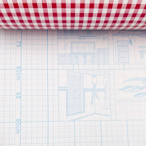 Yifely Red Holiday Gingham Drawer Paper Self-Adhesive Shelf Liner Makeup Cabinet Decor 17.7 Inch by 9.8 Feet...