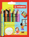 STABILO Multi-Talented Pencil woody 3 in 1 duo - Pack of 5 - Assorted Colors with Sharpener...