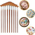 9 Pieces Fan Brush for Painting, Professional Artist Fan Paint Brushes Set Soft Anti-Shedding Nylon Hair Wood Long Handle Paint Brush Set for Acry...