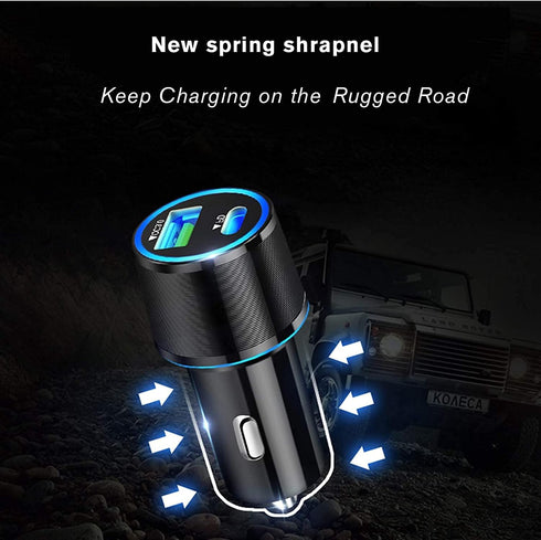 UrbanX Fast Car Charger 21W Car and Truck for Motorola RAZR V XT889 with PD 3.0 USB Charger - Black Comes with USB A to Micro USB Cable 3.3FT 1M.....