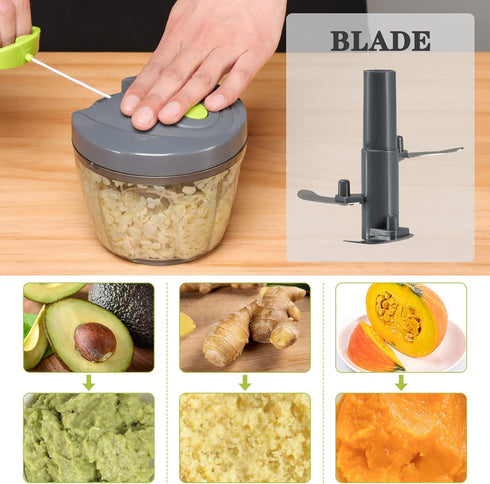 Food Chopper Vegetable Cutter, Cambom Chopper Hand String Vegetable Chopper Onions Cutter for Vegetable Fruits Nuts BPA Free Food Safe Material 65...