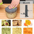 Food Chopper Vegetable Cutter, Cambom Chopper Hand String Vegetable Chopper Onions Cutter for Vegetable Fruits Nuts BPA Free Food Safe Material 65...