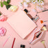 2 Pcs Silicone Makeup Bag and Makeup Brush Holder Silicone Cosmetic Bag with Zipper Waterproof Travel Toiletry Bag Makeup Tools Organizer for Trav...