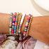 Colorful Beaded Bracelets for Women Heishi Bracelet Set Gold Bead Bracelets Resin Acrylic Bangle Bracelets Stackable Stretch Strand Bracelet...