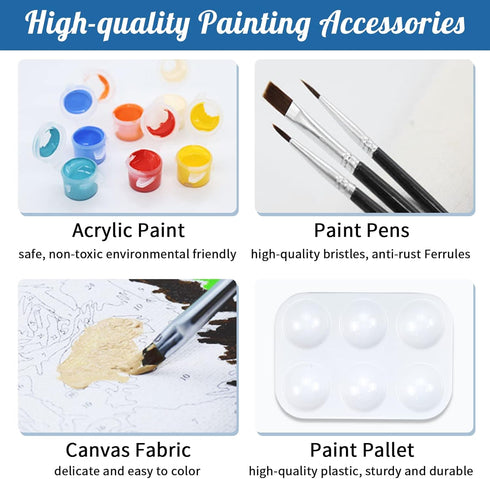 Nuberlic 2 Pack Pre Drawn Canvas for Painting Paint and Sip Kits for Adults Sip and Paint Kit for Adult's Date Night for Christmas (8x10)...