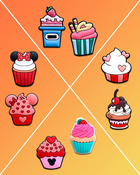 25Pcs Ice Cream Charms for Clog Shoes Decoration, Sweets Food Charms Accessories for Adult...