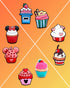 25Pcs Ice Cream Charms for Clog Shoes Decoration, Sweets Food Charms Accessories for Adult...