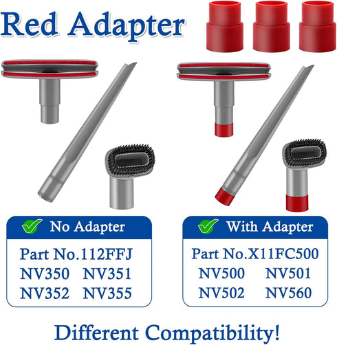 Crevice Tool and Dust Brush Upholstery Tool for Shark Navigator Lift-Away NV500, NV501, NV502, NV560 Vacuum Cleaner, Compare to Part No.X11FC500 G...