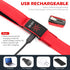 LED Dog Leash Light Up Dog Leash 4 Feet Micro USB Rechargeable Nylon Webbing Glow Safety Standard Dog Leash for Dogs by Bpawser (Red)...
