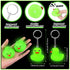 Deekin 24 Pcs Glow in The Dark Green Rubber Duck Keychain Bulk Halloween Birthday Party Favor Cruise Giveaways, Green Light up Keyrings for Goodie...
