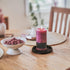 Black Iron Plate Candle Holder- Set of 4 |3.8" D x 0.2" H| Decorative Iron Pillar Candle Plate, Elegant Candle Stand for LED & Wax Candles, Incens...