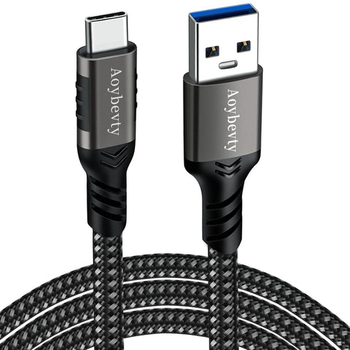 USB A to USB C Cable 10FT, USB 3.1/3.2 10Gbps Data Transfer and 60W 3A Fast Charging Long Cable for Android Auto Samsung Galaxy S22 S21 iPad Pro E...