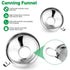 Canning Funnel with Strainer, Food Grade Funnel for Kitchen Use, Metal Large & Small Wide Mouth Funnels for Mason Jars, Stainless Steel & Dishwash...