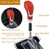Leather Gear Shift Knob Car Shifter Lever Head Weighted Stick Lever Handle for Most Manual Automatic Vehicles (Red)...