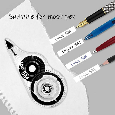 Whiteout Correction Tape, Easy To Use Applicator for Instant Corrections Correct Wrong Writing At Any Time, For school, Office (12pack, 5M/196" x ...