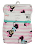 Disney Cudlie Baby Girl Minnie Mouse 1-Ply Flannel Fleece Blanket with Simply Stripe Print...