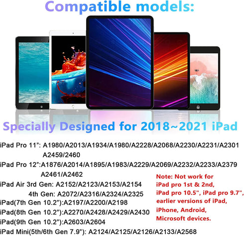 Stylus Pen for iPad Air iPad Pro, iPad Pencil for (2018-2021) Apple iPad Pro 11''/12.9", iPad 6th/7th/8th/9th Gen, iPad Mini 5th 6th Gen, iPad Air...