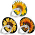 Bonoma Cell Phone Ring Holder Stand, 3 Pack Sunflowers 360 Rotation Universal Smartphone Ring Grip Stand Compatible with Smartphones and Tablets...