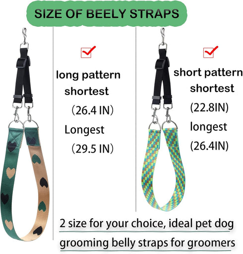 Pet Dog Grooming Arm Accessories - Pet Dog Grooming Belly Straps with Connector Pet Dog Grooming Loops Dog Loop Nylon Restraint Noose Adjustable F...