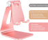 Rose Gold Foldable Aluminum Alloy Cell Phone Holder,Tabletop Metal Phone Stand with Adjustable Angle by Swivel Axis,Smartphone Cradle...
