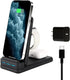 Foldable 3 in 1 Wireless Charging Station for Multiple Devices Apple,Wireless Charger for Travel,Wireless Charging Stand Compatible with iPhone 15...