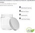 Plastic Storage Jars with Leak Proof Lids, BPA Free, Hand Wash Only (12oz Jar, 6PK)...
