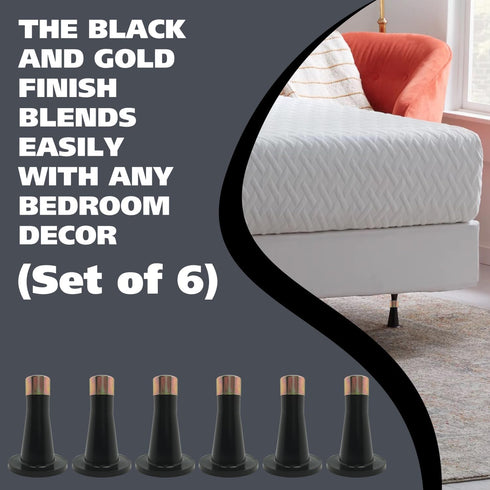 Kings Brand Furniture - Plastic Bed Frame Glide Legs - Bed Frame Leg Feet to Replacement Wheels - Set of 6...
