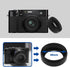 Lens Hood with Adapter Ring Compatible with Fujifilm X100V X100 X100S X100T X100F X70 Camera 49mm Filters Reduce Lens Flare Aluminum Alloy Black...