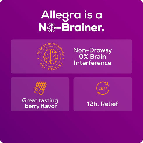 Allegra Children's 12-Hour Allergy Relief Liquid, Non-Drowsy Indoor and Outdoor Allergy Medicine, 30 mg Fexofenadine HCI Antihistamine for Kids, B...