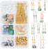 SUNNYCLUE 1 Box DIY Make 10 Pairs Stone Beads Earring Making Kit Including Stone Beads Glass Pearl Bead Bar Links Brass Linking Rings Jewelry Find...