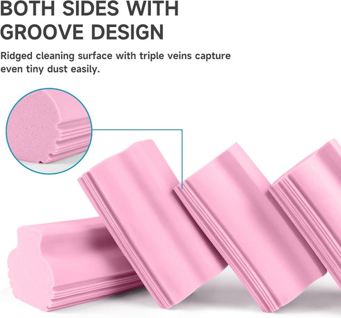 4 Pack PVA Kitchen Magical Dust Cleaning Reusable Sponge Blind Cleaner Duster Tool?Cleaning Sponge for Baseboards, Mirror, Glass, Vents, Door Wind...
