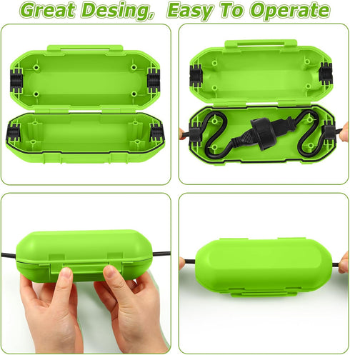 2 Pack Extension Cord Cover Waterproof,Ip54 Waterproof Box,Unique Stuck Extension Cord Design,Ideal to Protect Holiday Lights & Electrical Tool Co...