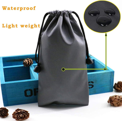 JAKAGO 2 Pack Cell Phone Storage Bag Soft Microfiber Glasses Sleeve Pouch Waterproof Sunglasses Bag Electronic Gadgets Case Cover With Drawstring ...