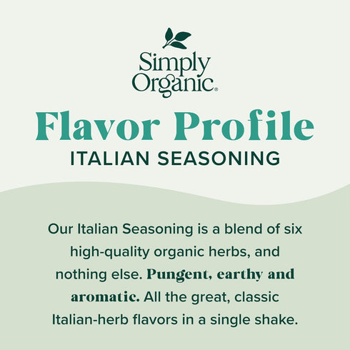 Simply Organic Italian Seasoning, 0.95 Ounce, Organic Herbs, Oregano, Majoram, Thyme, Rosemary, Basil, Sage, Kosher, NonGMO...