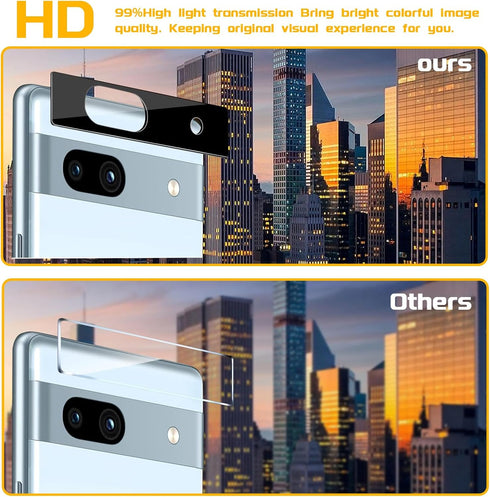4+4 Pack Screen Protector & Phone Lens Camera Protector for Google Pixel 7, 9H Tempered Glass Cell Phone Protector, Anti-Fingerprint Phone Camera ...