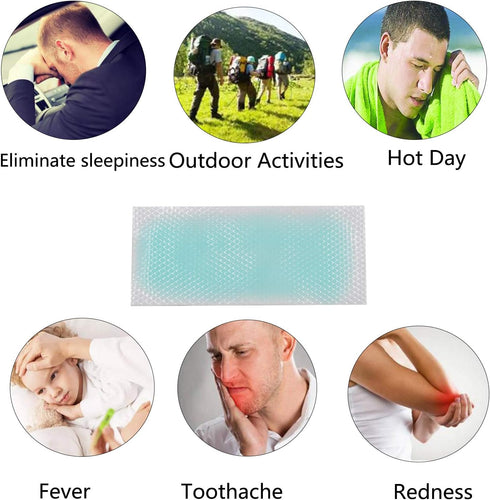 20 Sheets Fever Cooling Gel Patches, Cooling Forehead Strips Cool Gel Pads for Dog Foot Baby Kids Children Adult Relieve Headache,Toothache Pain, ...