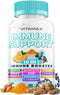 10-in-1 Immune System Support Booster with Elderberry, D3, Selenium, Quercetin, Zinc, Vitamin C, Ginger, Turmeric Curcumin, B6, Echinacea – Natura...