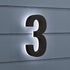 5 Inch LED House Numbers, ABS-Polymer, Premium Quality, Backlit LED 2700K Illuminated Home Address Number, Lighted House Numbers, Modern Address N...