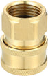 Pressure Washer Coupler/Outer Washer Gun Adapter Universal for Car/Durable Brass 1/2" 19mm ID / 1 Pcs Copper Tone...