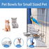 Anti-Slip Dog Bowls, 2 Pack Stainless Steel Dog Bowl Hanging on Cage, Hanging Pet Water and Food Bowls for Cat Puppy Small Animals, with Non-Slip ...